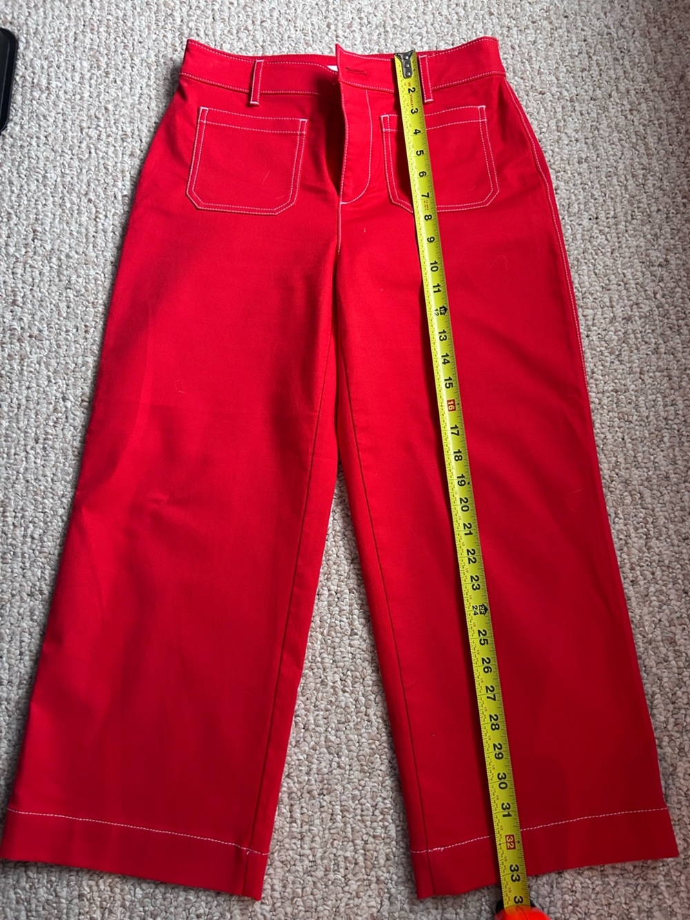 LOFT Red High-Rise Wide-Leg pants 2P - Picture 5 of 10